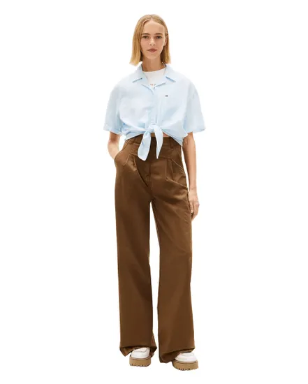 Chemise Femme Tie Front Linen Shirt