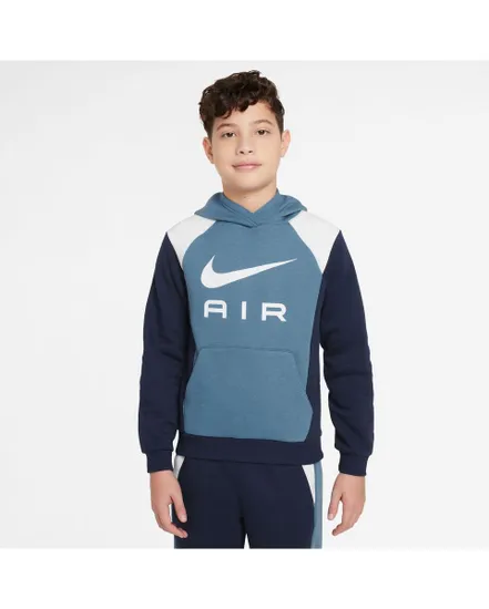 Sweat à capuche Enfant plus agé K NIKE AIR PO HOODIE Bleu