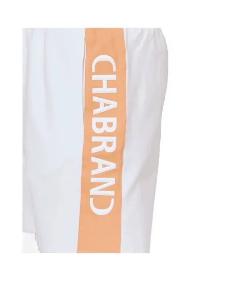 Short Homme Chabrand Blanc Orange