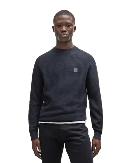 Pull col rondHomme ANION S Bleu Foncé