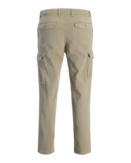 Pantalon carotte Homme JPSTACE ARTHUR DOBBY CARGO SN Gris