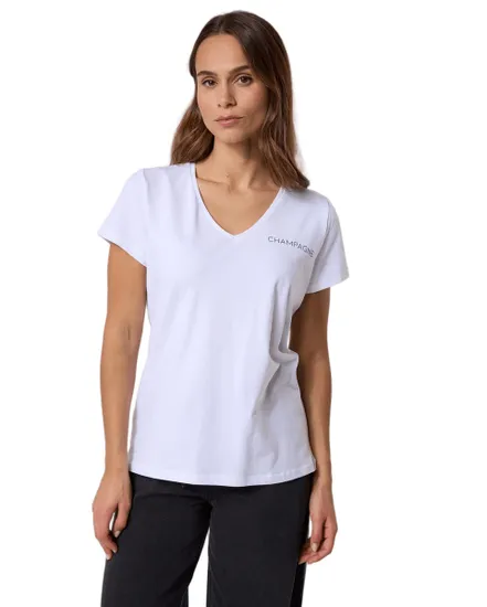 T-shirt col V Femme SERIMA SS T-SHIRT Blanc