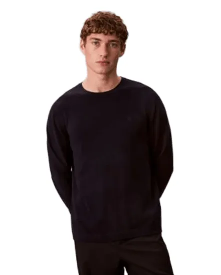 Pull col rond Homme LS 100% MERINO CREW 14GG Saphir Foncé