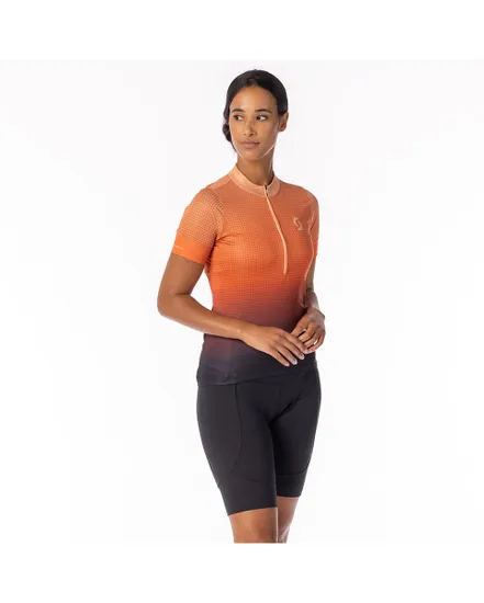 Maillot manches courtes Femme ENDURANCE 15 Rose Beige/Orange