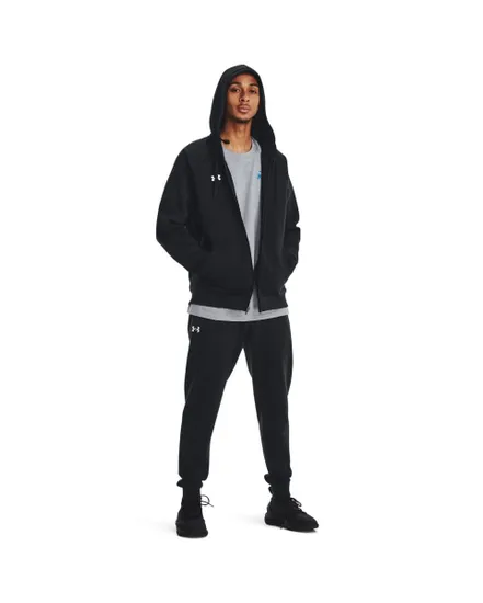 Sweat zip à capuche Homme UA RIVAL FLEECE FZ HOODIE Noir