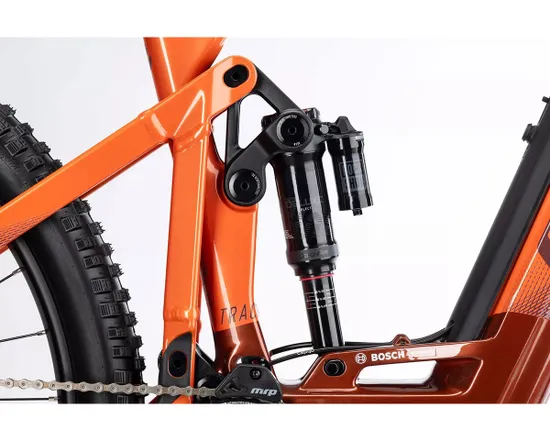 VTT électrique tout suspendu Unisexe E-RIOT TRAIL Orange/Marron