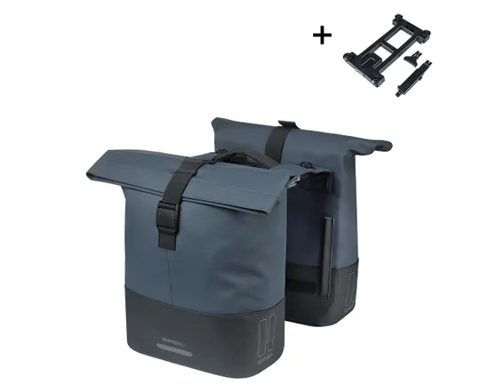 Sacoche arrière double COVE MIK Bleu Marine/Noir