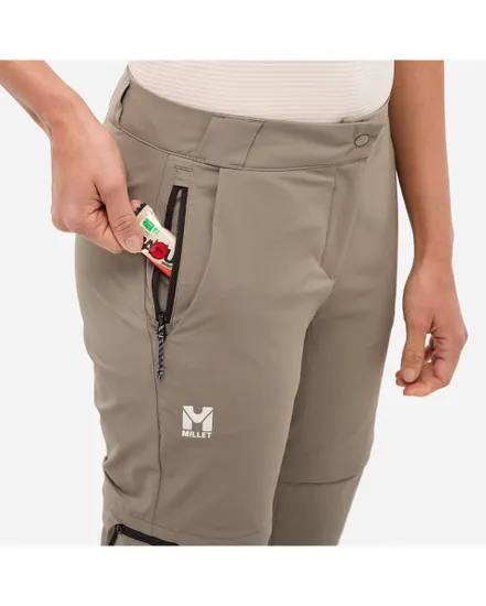 Pantalon Femme UBIC STR ZIP OFF PT W Beige