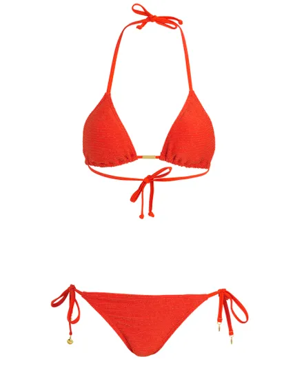 Maillot de bain Femme 2P LEA LUREX COTELE Orange