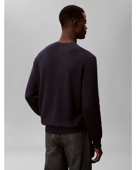 Pull col rond Homme LS SUPIMA COTTON CREW 14GG Saphir Foncé