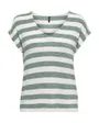 T-shirt manches courtes Femme ONLLIRA LIFE S/S V-NECK TOP JRS NOOS Gris
