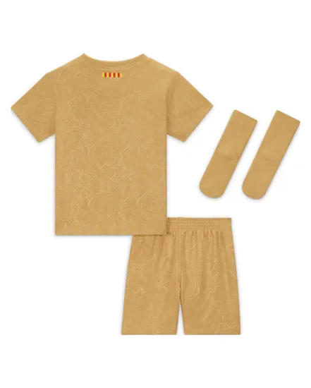 Ensemble de football Enfant FCB I NK DF KIT AW Beige Barcelone