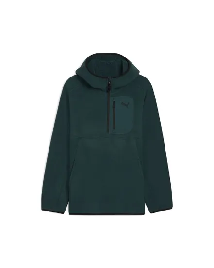 Sweat à capuche Homme PUMATECH HALF ZIP HO Vert