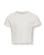 T-shirt manches courtes Enfant KOGNELLA S/S O-NECK TOP NOOS JRS Blanc