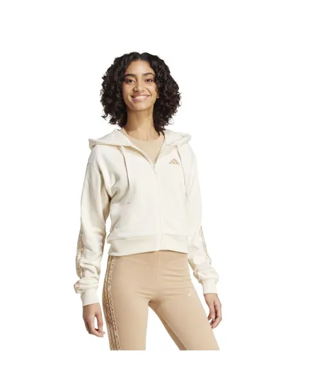 Sweat zip à capuche Femme W RC 3S FZ HD Beige