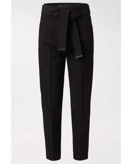 Pantalon à pinces Femme CHINO CROPPED SLIM HIGH WAIST Noir