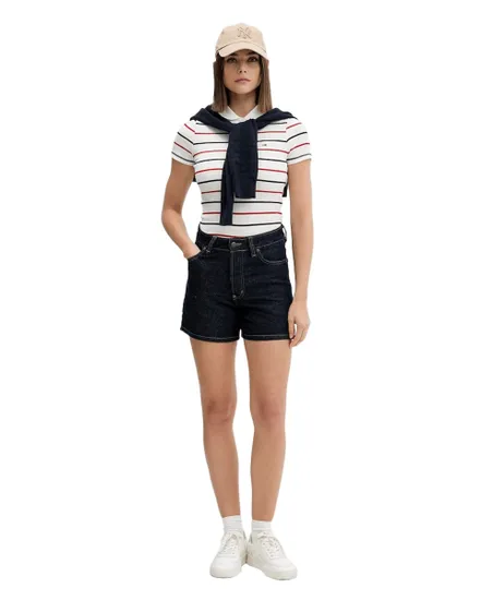 Polo Femme Slim Rib Court