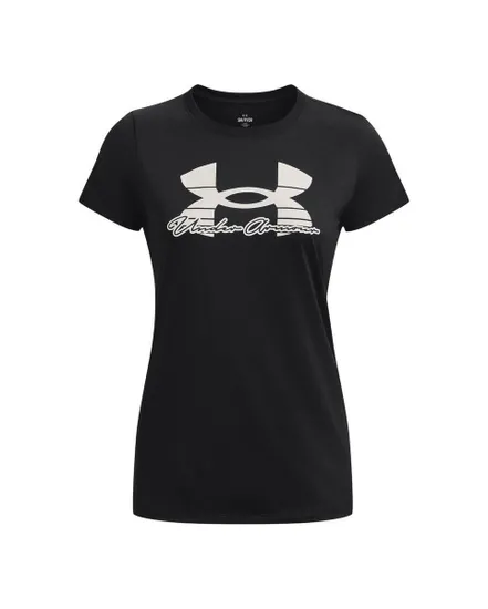 T-shirt Femme UA TECH SOLID SCRIPT SSC Noir