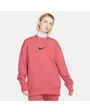 Sweat manches longues Femme W NSW FLC OS CREW MS Rose