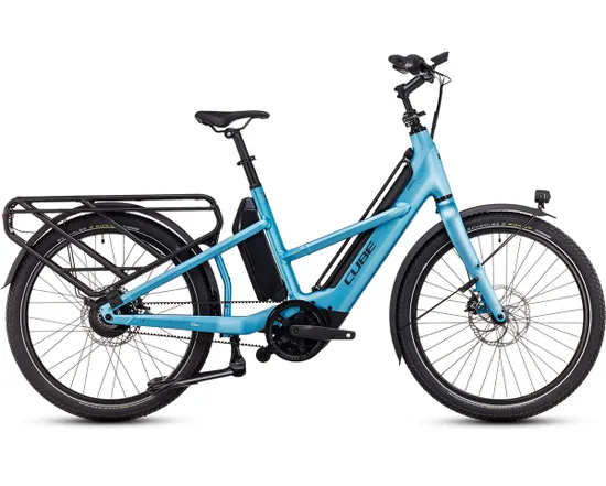 Vélo électrique cargo Unisexe LONGTAIL HYBRID 725 Bleu/Noir