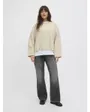 Pull Femme JXSIGGA DIVERSE CREW NECK KNIT SN Beige
