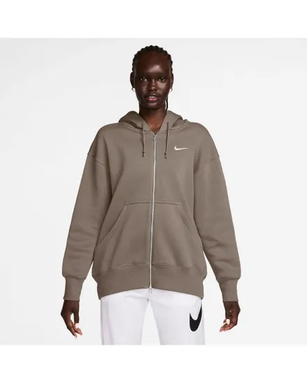 Sweat à capuche Femme W NSW PHNX FLC FZ OS HOODIE Marron