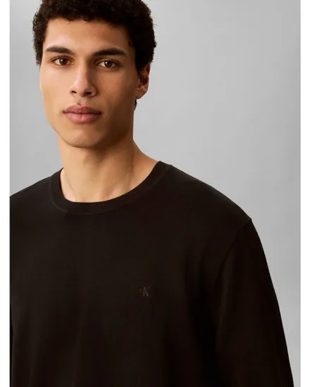 Pull col rond Homme LS SUPIMA COTTON CREW 14GG Noir