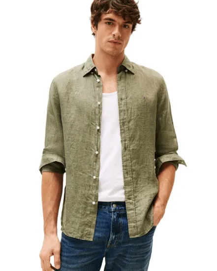 Chemise Homme PIGMENT DYED LI SOLID RF SHIRT Vert