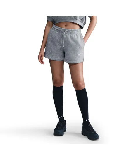 Short Femme W NSW PHNX FLC MR STD 4IN SHRT Gris
