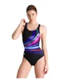 Maillot de bain femme W FLASHING LIGHTS V BACK ONE PIECE Noir