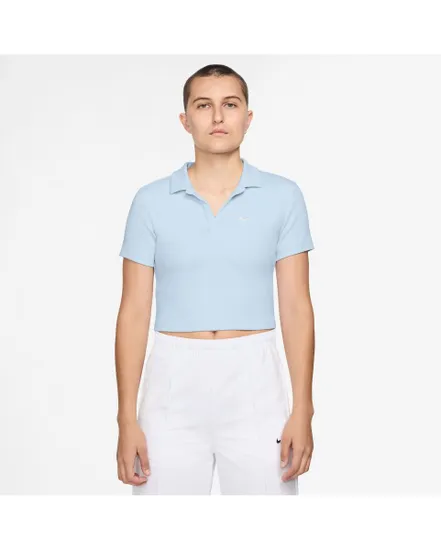 Polo Femme W NSW ESSNTL SS CRP TOP Bleu