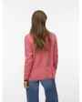 Pull Femme VMCREWLEFILE LS V-NECK BLOUSE NOOS Rose