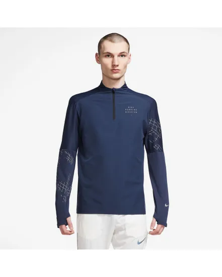 Sweatshirt à manches longues Homme M NK DF RUN DVN FLSH ELMNT HZ Bleu