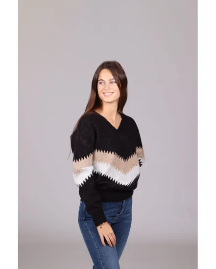 Pull jacquard femme Femme PULL Noir