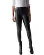 Pantalon Femme DESTINY CROPPED SKINNY IN BLACK PU Noir