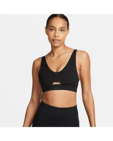 Brassière de sport Femme W NK DF INDY PLUNGE CUTOUT BRA Noir