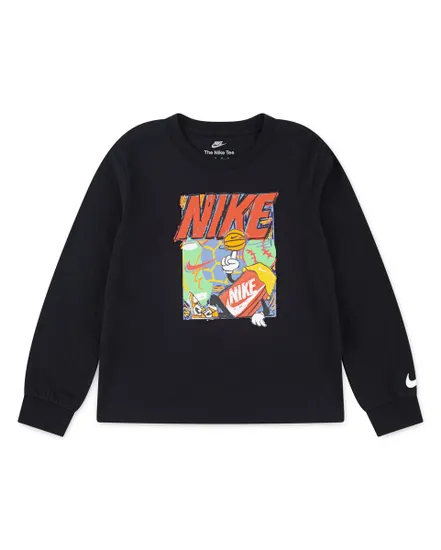 T-shirt manches longues Jeune enfant NKB BBALL NIKE LS TEE Noir