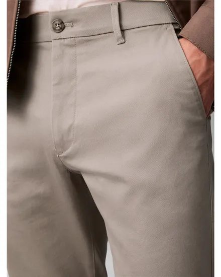 Pantalon chino Homme SLIM REFINED COTTON STRETCH TROU Kaki Vintage