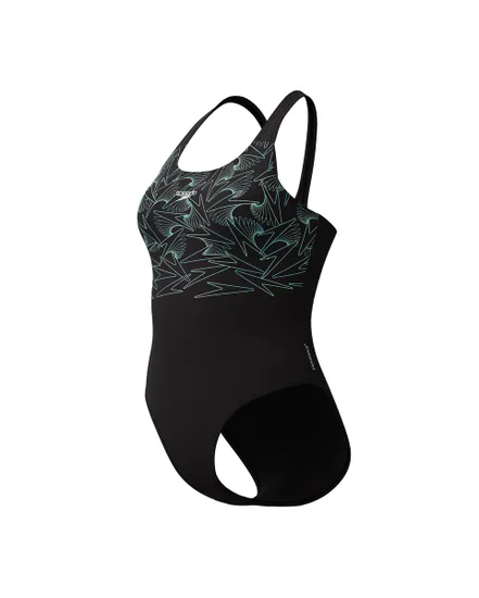 Maillot de bain Femme ECO+ H-BOOM PLACEM MUSCLEB BLA/GRN Noir