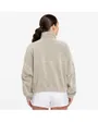 Pull col zip Femme W NK ONE TF HZ TOP POLAR Beige