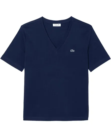 Tee-Shirt Femme Lacoste Col V