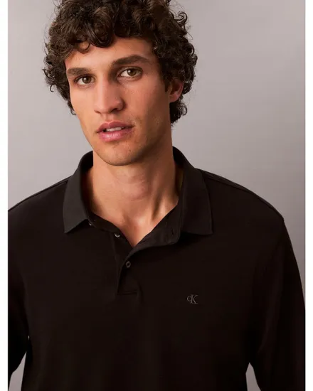 Polo manches longues Homme LS SUPIMA COTTON SOLID POLO Noir