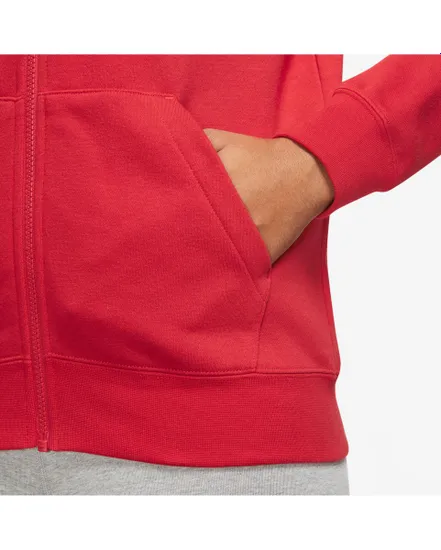 Sweat zip à capuche manches longues Femme W NSW CLUB FLC FZ HOODIE STD Rouge