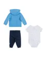 Ensemble de survetement + body Bébé NKB JDI TOSS 3PC FZ PANT SET Bleu