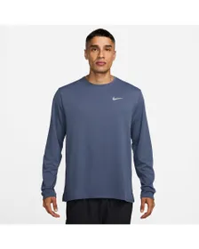 T-shirt Homme M NK DF UV MILER TOP LS Bleu