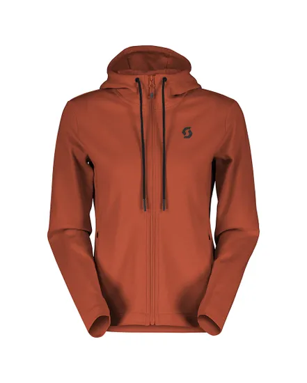 Sweat à capuche Femme TECH ZIP HOODY Rouge Terre