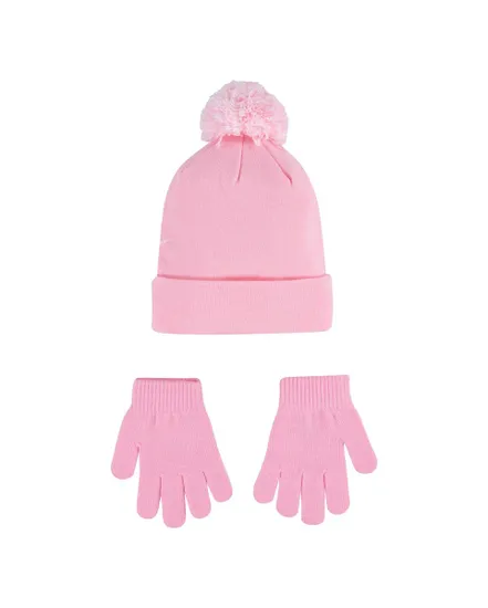 Ensemble bonnet et gants Jeune enfant NAN SWOOSH POM BEANIE GLV SET Rose