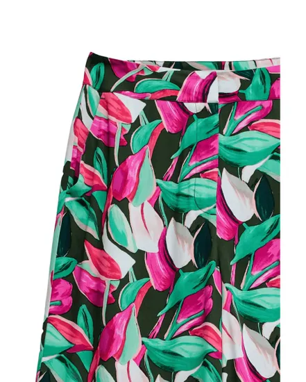 Pantalon Femme Taille Haute Imprimé Floral