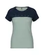 T-shirt manches courtes Femme DEFINED MERINO Bleu Métal/Vert clair