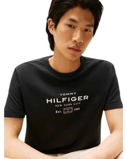 T-shirt col rond Homme HILFIGER STACK GRAPHIC TEE Noir